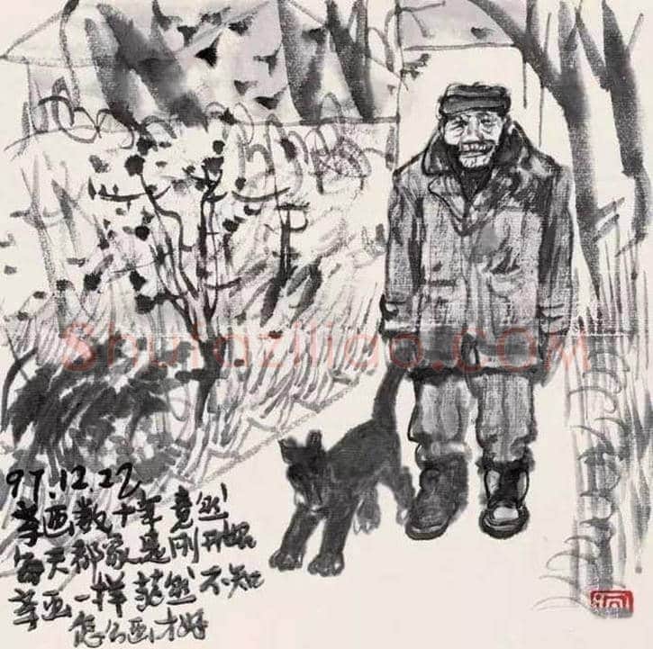 卢沉水墨人物画作品欣赏 | 书画资料