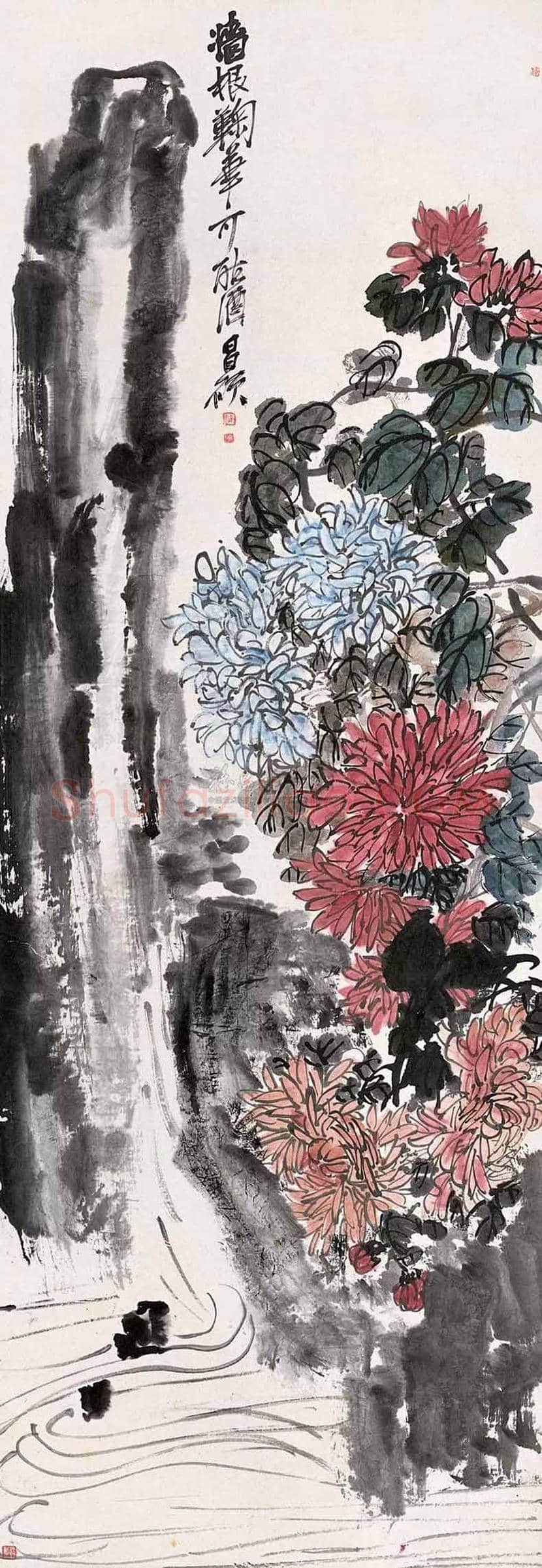 吴昌硕笔下的菊花 | 书画讲解