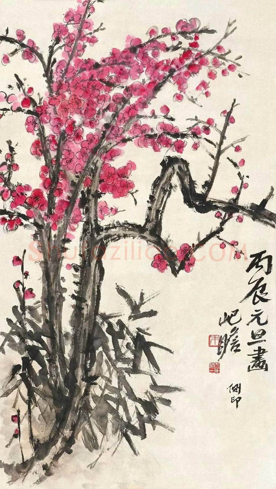 朱屺瞻梅花作品欣赏 | 书画百科