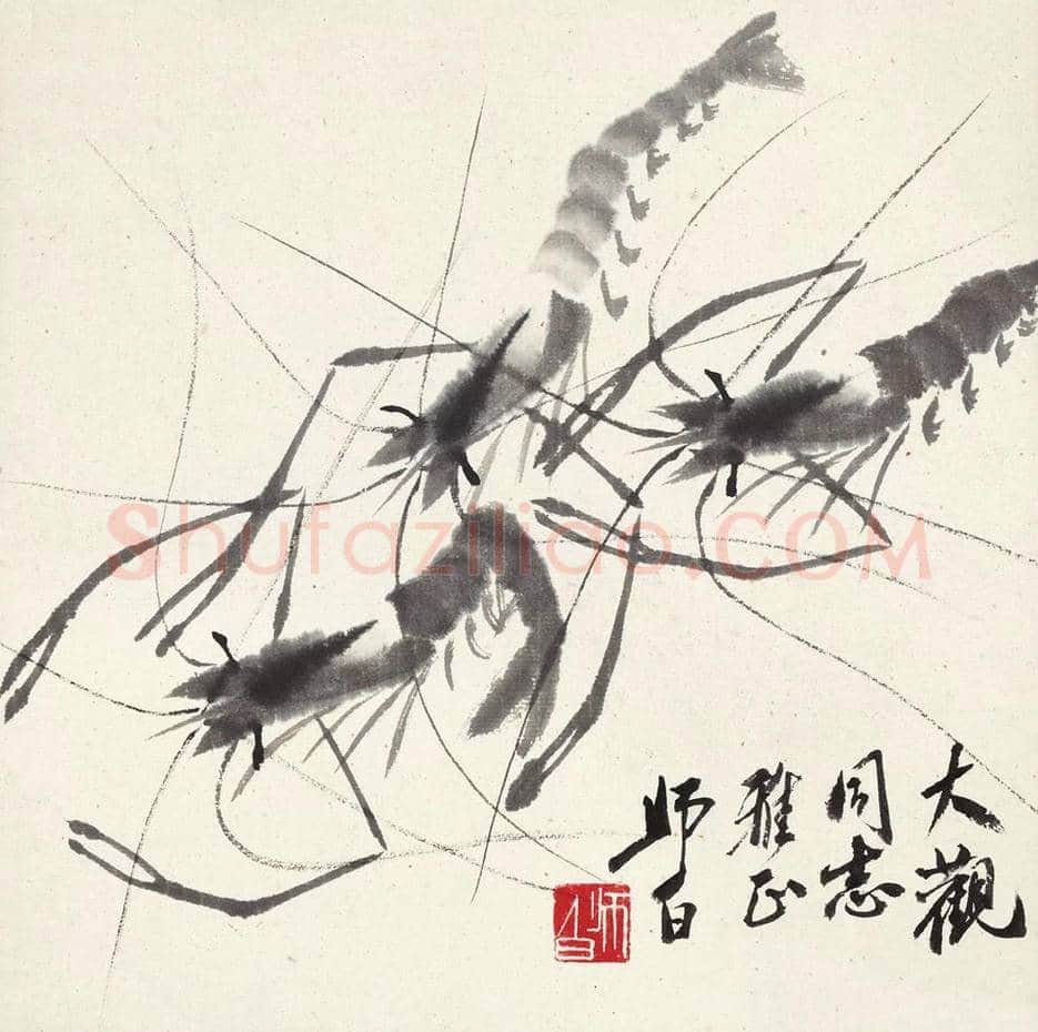 娄师白画虾作品欣赏 | 书画知识