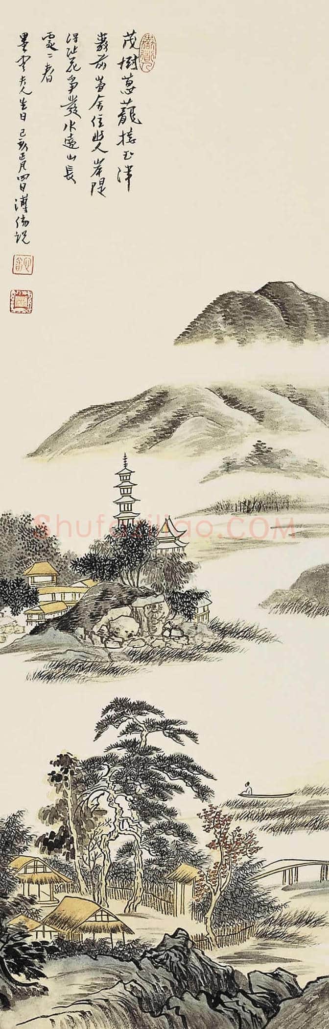 溥心畬画作欣赏 | 书画科普