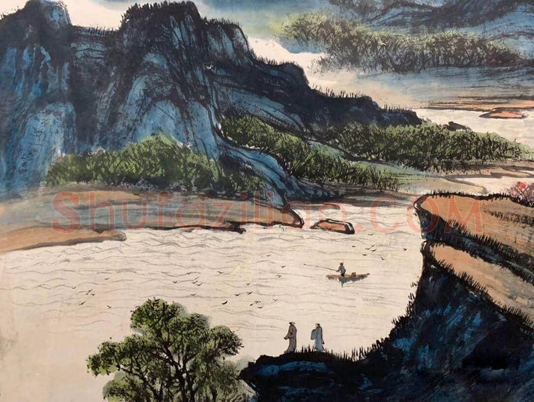 亚明山水画《虎溪图》,晚年精品 | 国画赏析