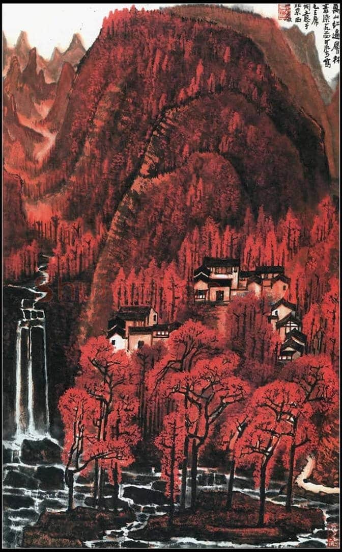 李可染代表作《万山红遍》 | 书画资料