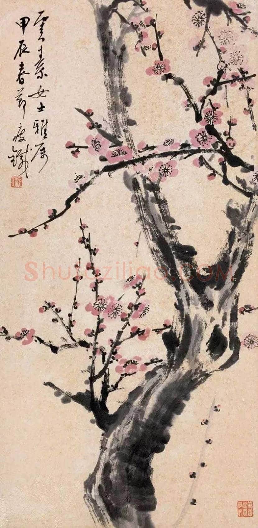 钱瘦铁梅花作品欣赏 | 书画百科