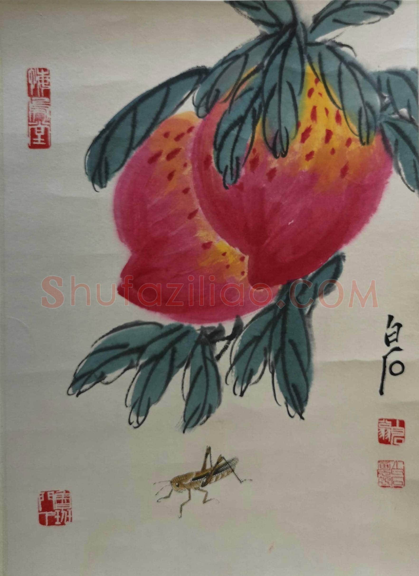 齐白石书画双挖四条屏，与贺孔才艺文交往的见证！ | 国画作品