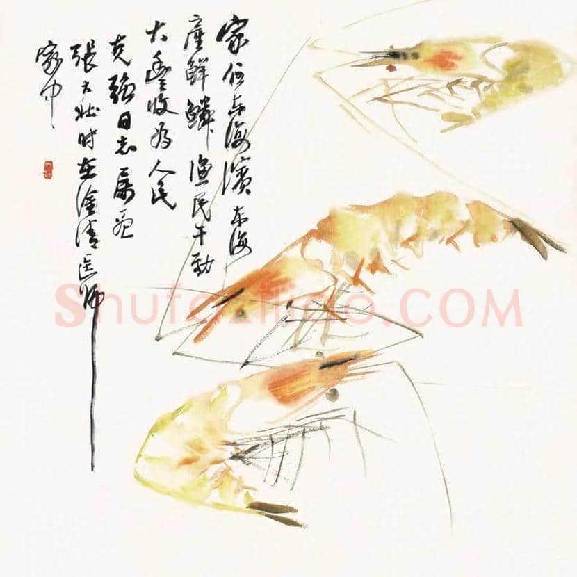 张大壮画虾作品欣赏 | 书画学堂