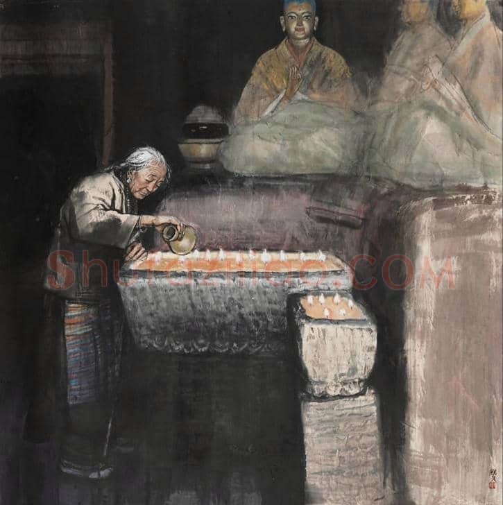 艺术家画笔下的母亲,祝母亲生日快乐! | 书画文摘