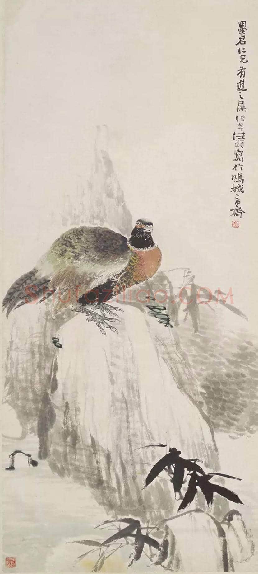 任颐《月夜山鸡图》欣赏 | 书画资料