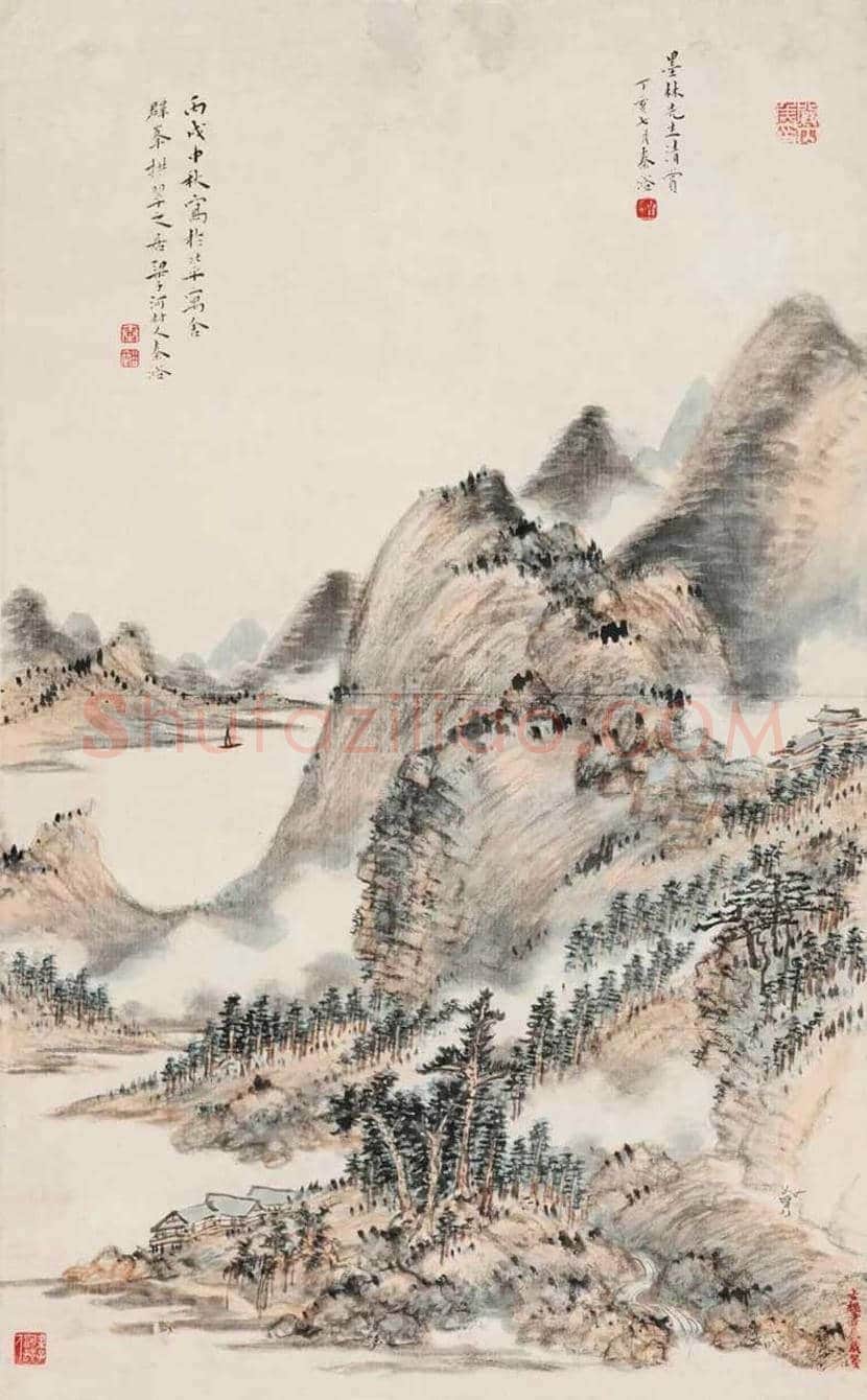 秦仲文山水画欣赏 | 书画百科