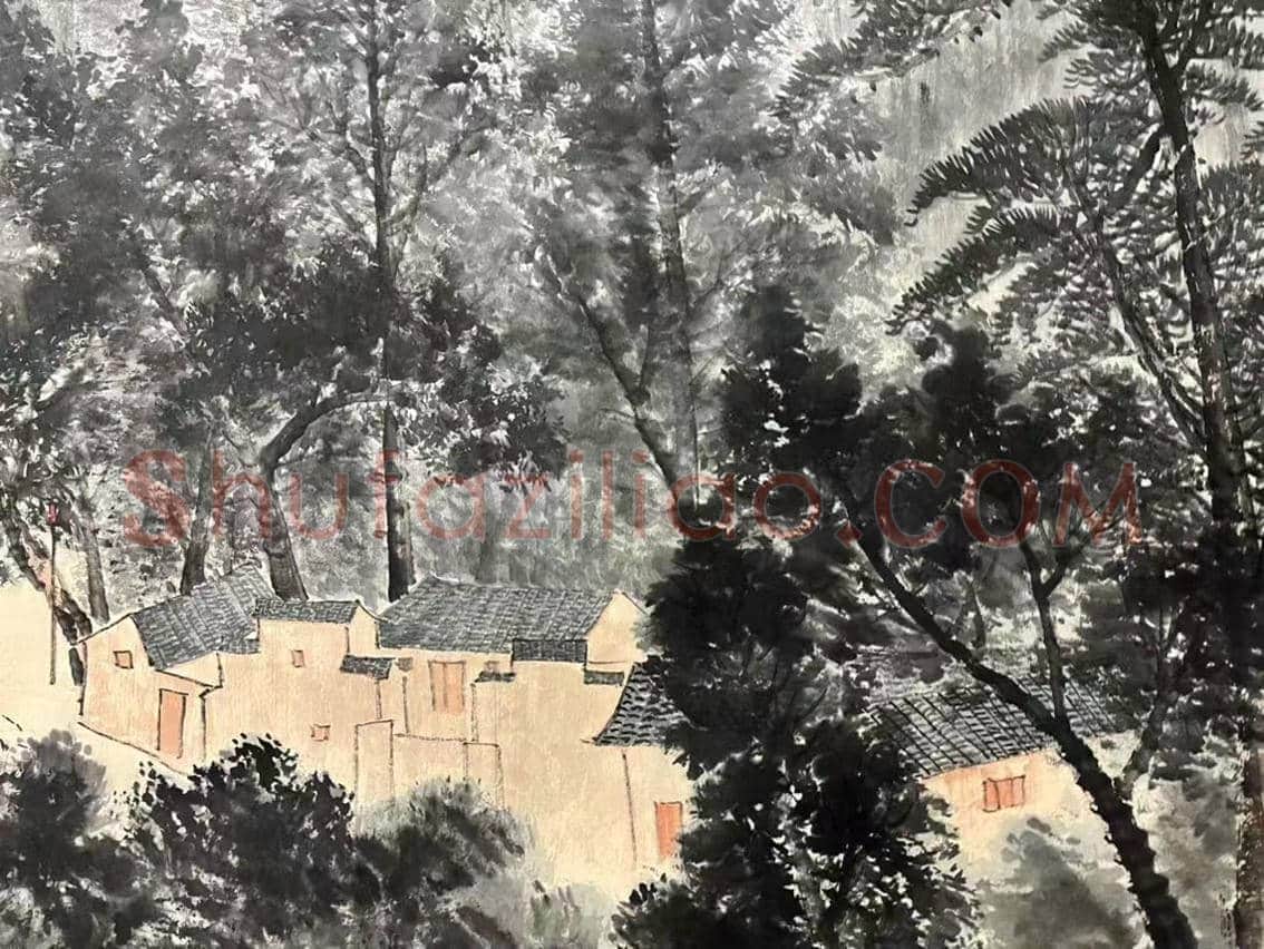 傅抱石丈二《韶山诗意》，馆级钜制 | 国画鉴赏