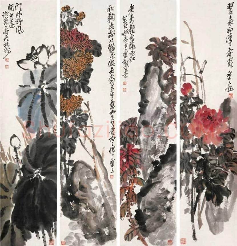 诸乐三国画作品欣赏 | 书画百科