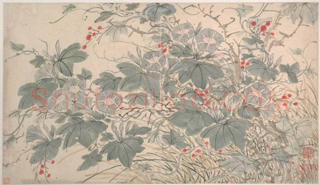 陈淳《花卉图》高清大图欣赏 | 书画常识