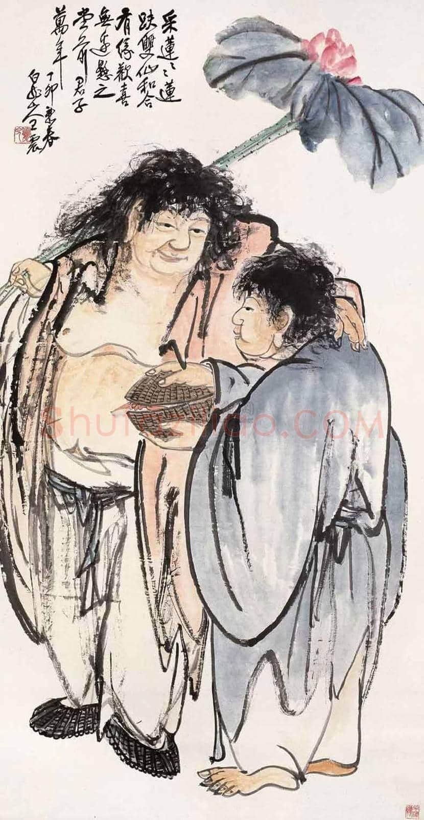 中国书画之中的「和合二仙」 | 书画文摘