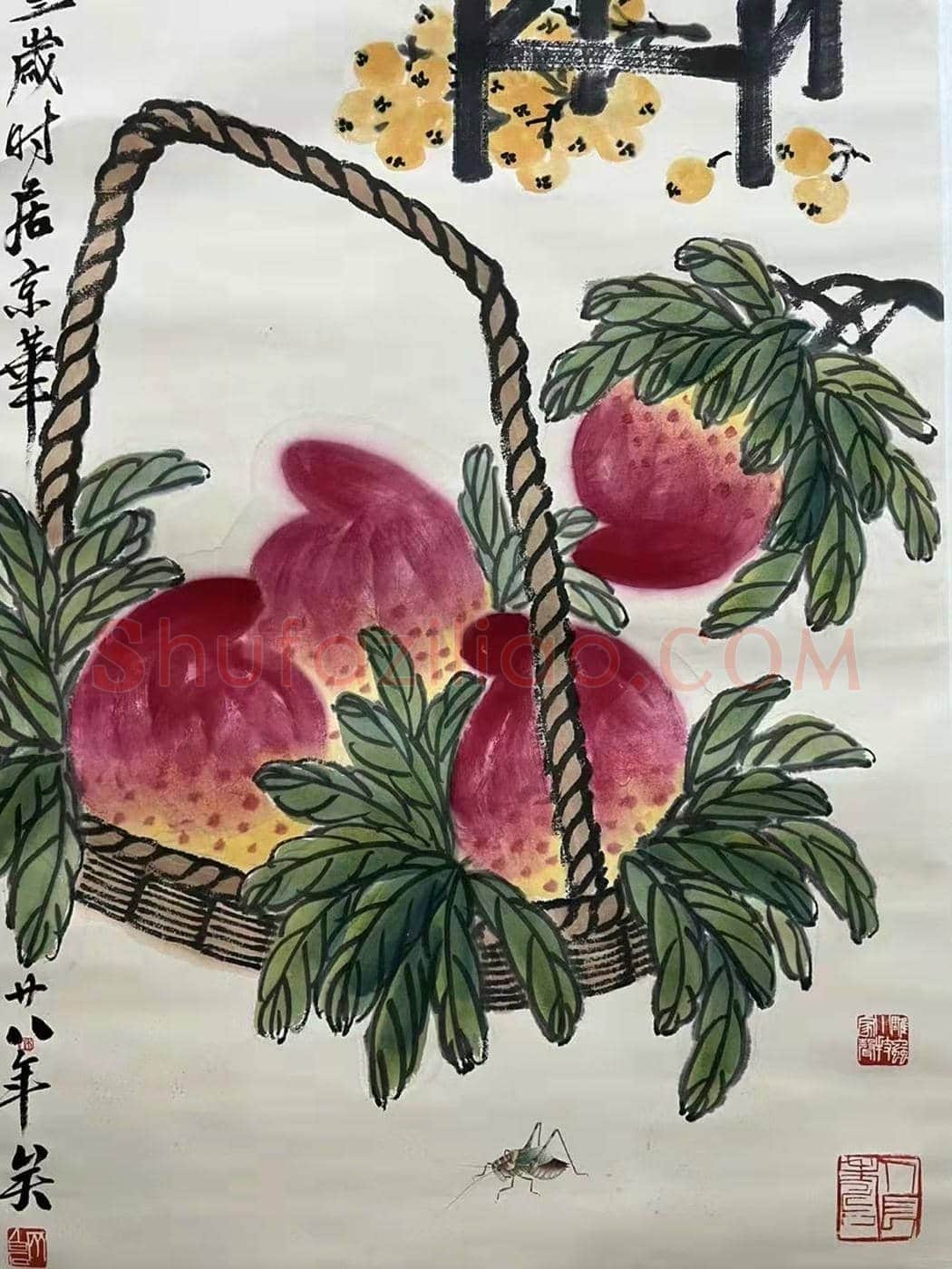 齐白石绝美精品《长寿大福》,寓意吉祥! | 国画鉴赏