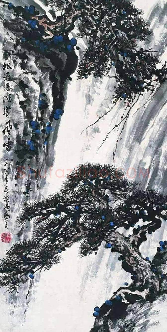 关山月画笔下的瀑布，太壮观啦！ | 书画科普