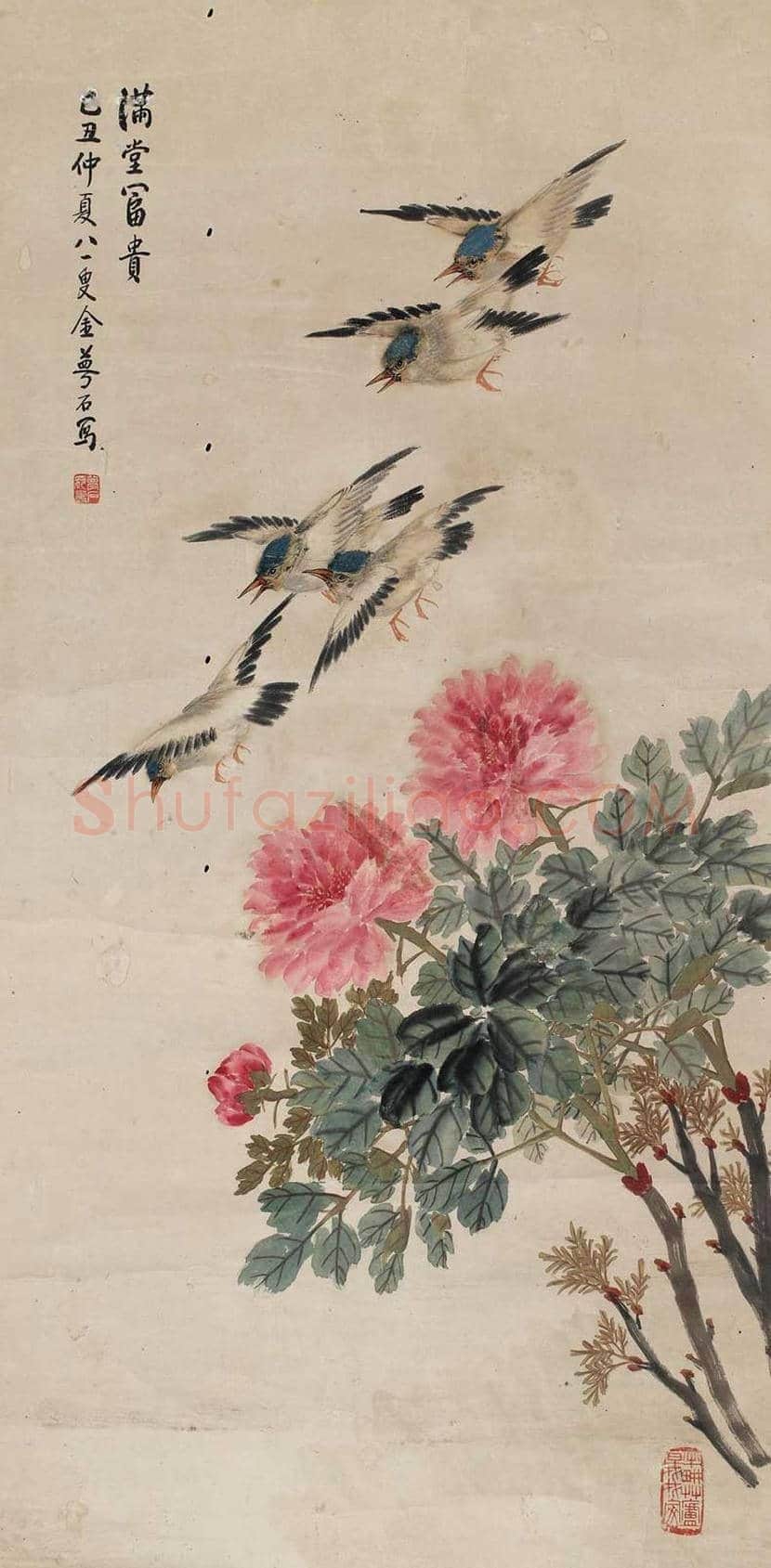 金梦石花鸟画欣赏 | 书画讲解