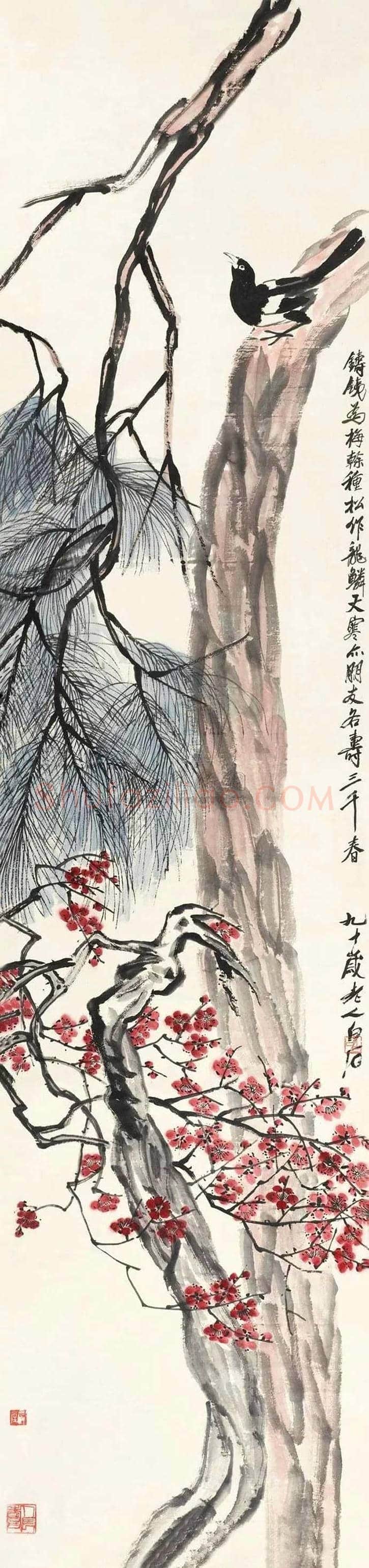 齐白石拍卖最贵的花鸟画都有哪些？ | 书画百科