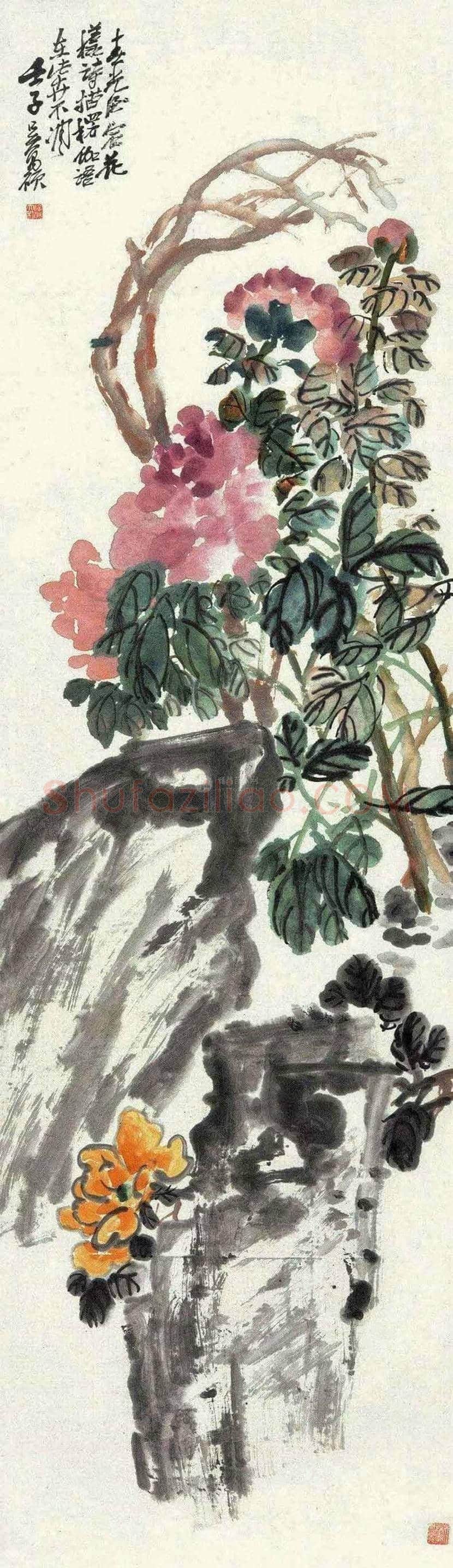 吴昌硕善画牡丹，公推为清末以来第一人 | 书画常识