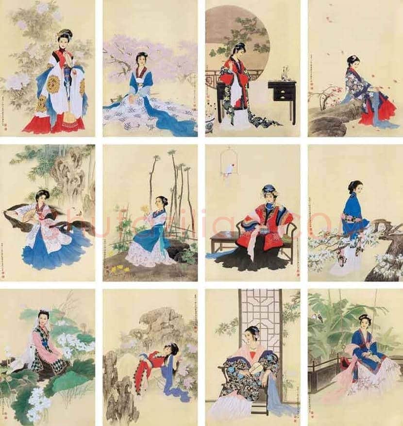 赵国经、王美芳工笔人物《金陵十二钗》欣赏 | 书画科普