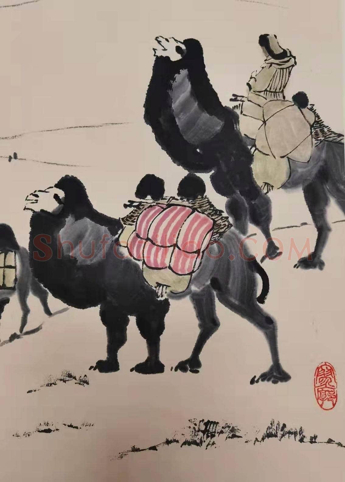 吴作人《戈壁归驼》，精品佳作 | 国画鉴赏