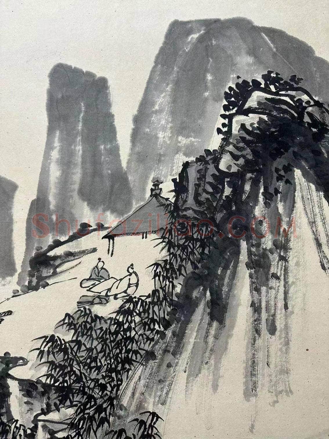 吴昌硕山水画《竹林雅聚》,逸品佳作 | 国画鉴赏