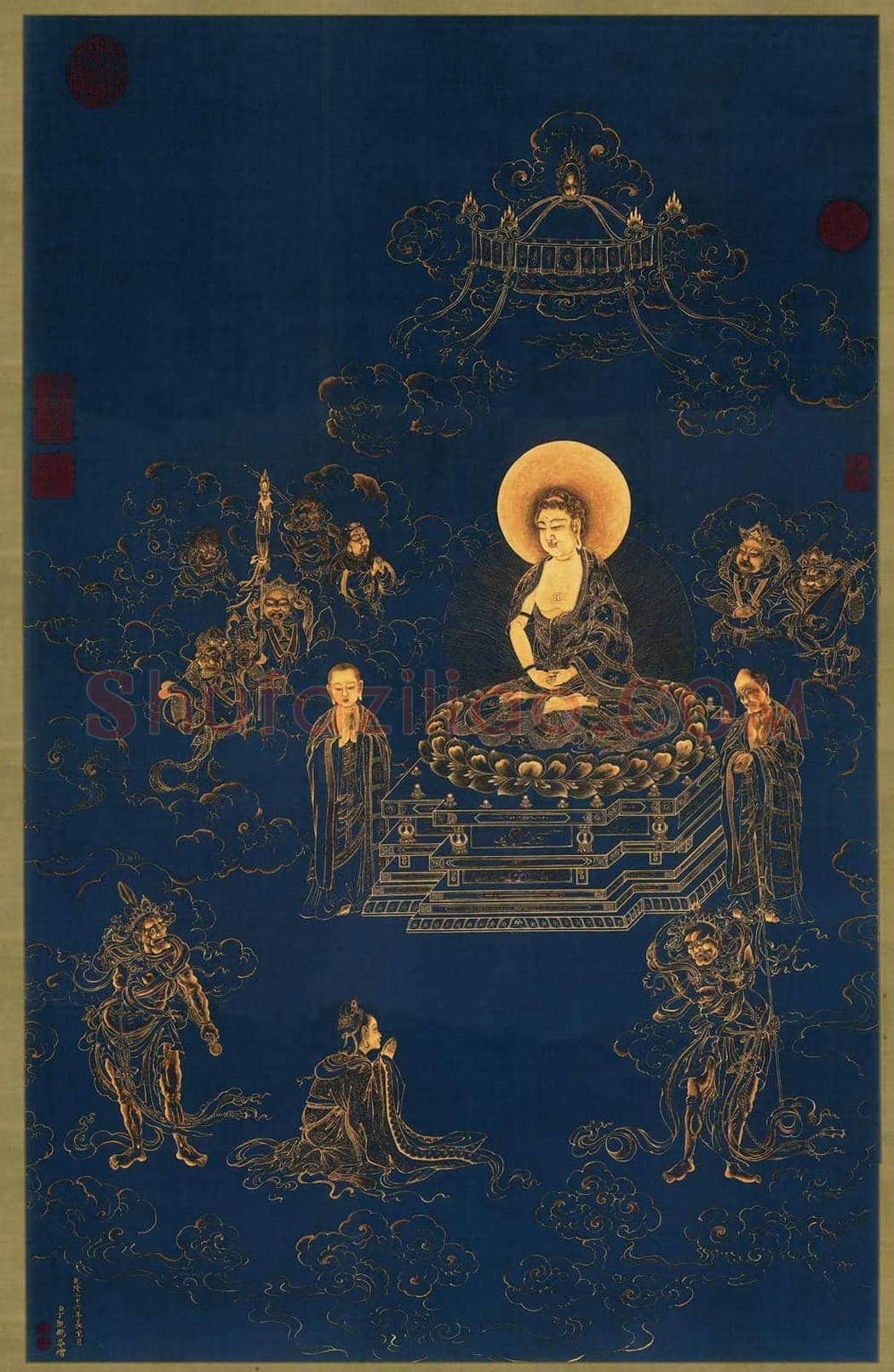丁观鹏佛教人物高清大图欣赏 | 传世国画作品
