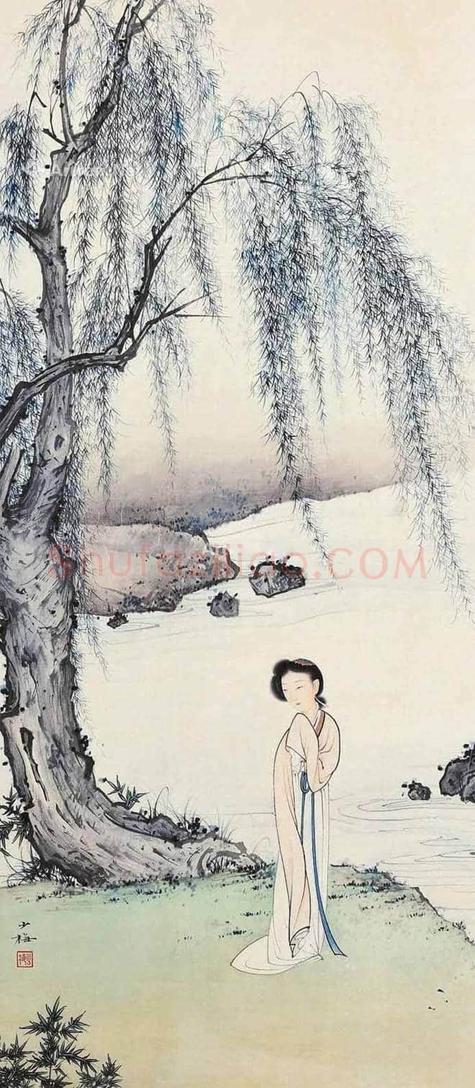 陈少梅人物画，有宋人风格 | 书画百科