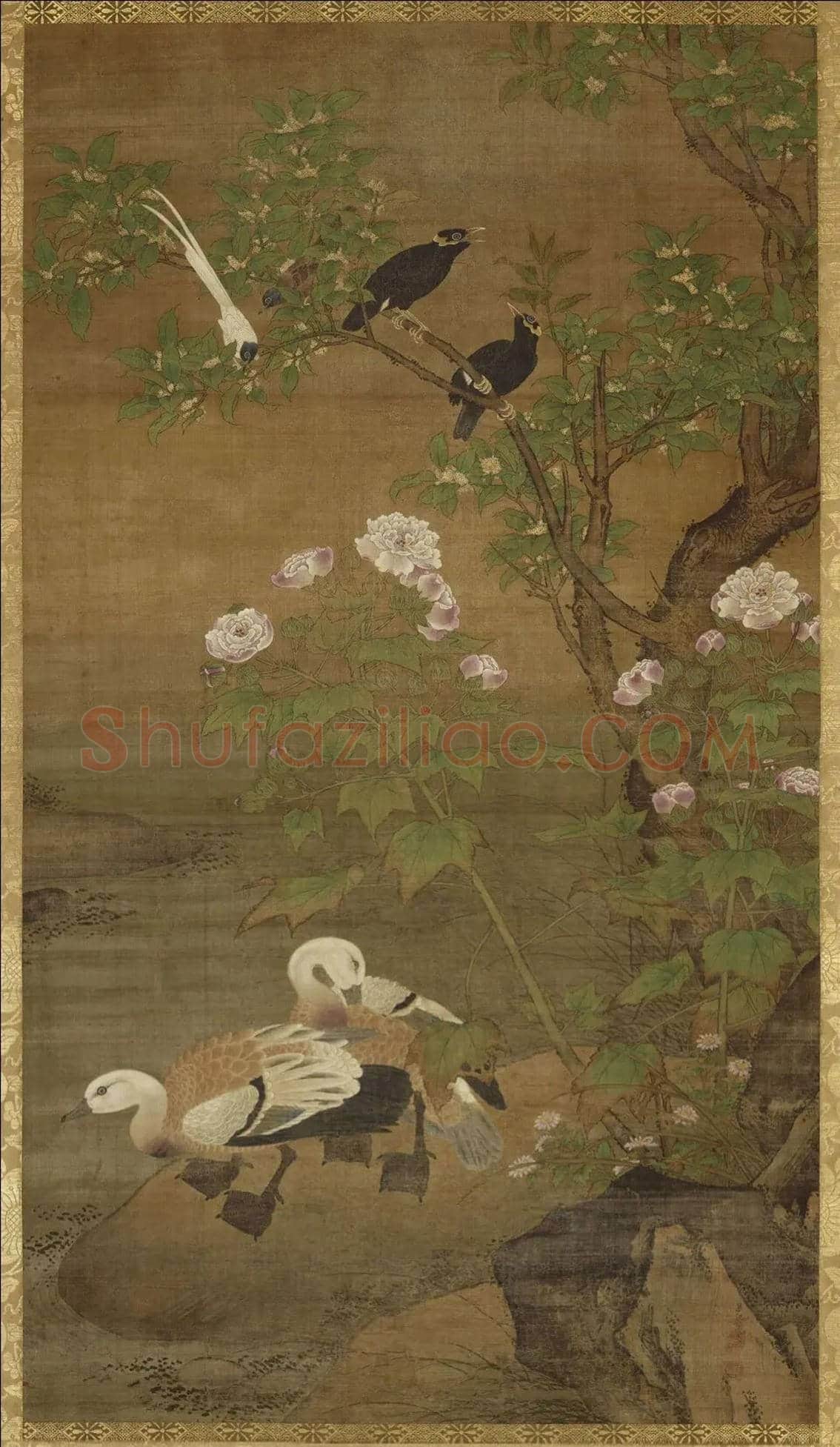 吕纪《四季花鸟图》欣赏 | 书画学堂