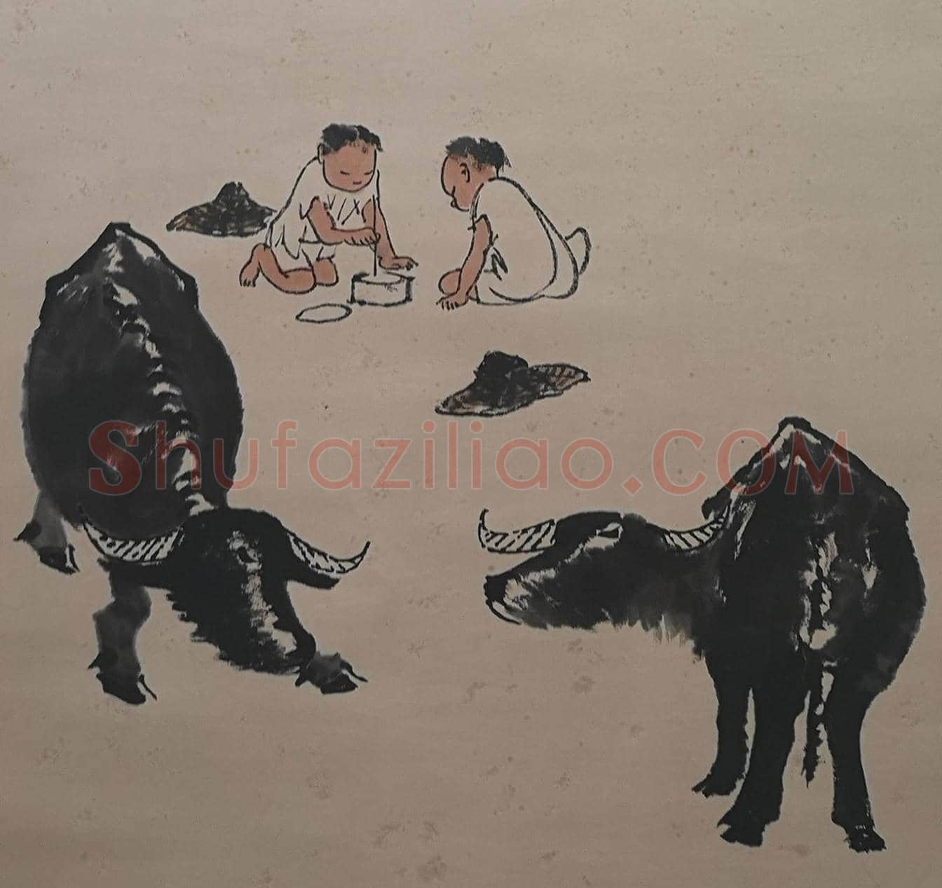 李可染作品《牧牛图》,晚年精品佳作 | 国画鉴赏