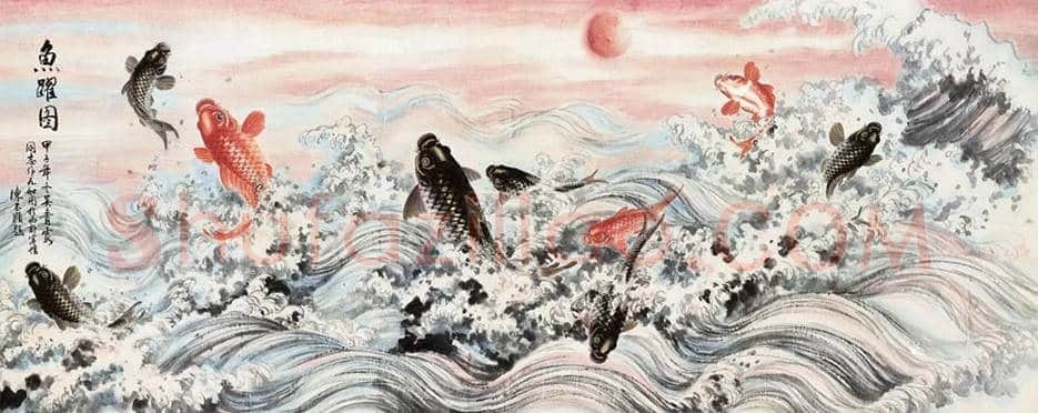 吴青霞鲤鱼作品欣赏 | 书画百科