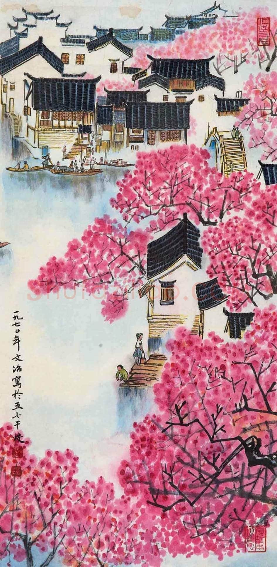 宋文治江南春色系列作品，太美了！ | 书画常识