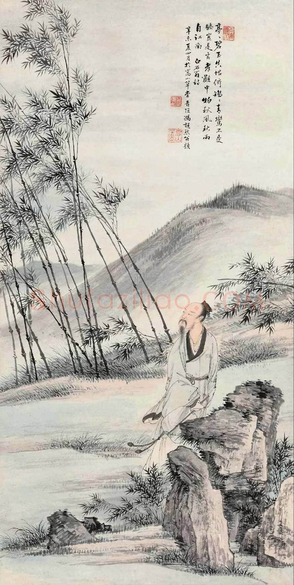 冯超然人物画高士图欣赏 | 书画资料