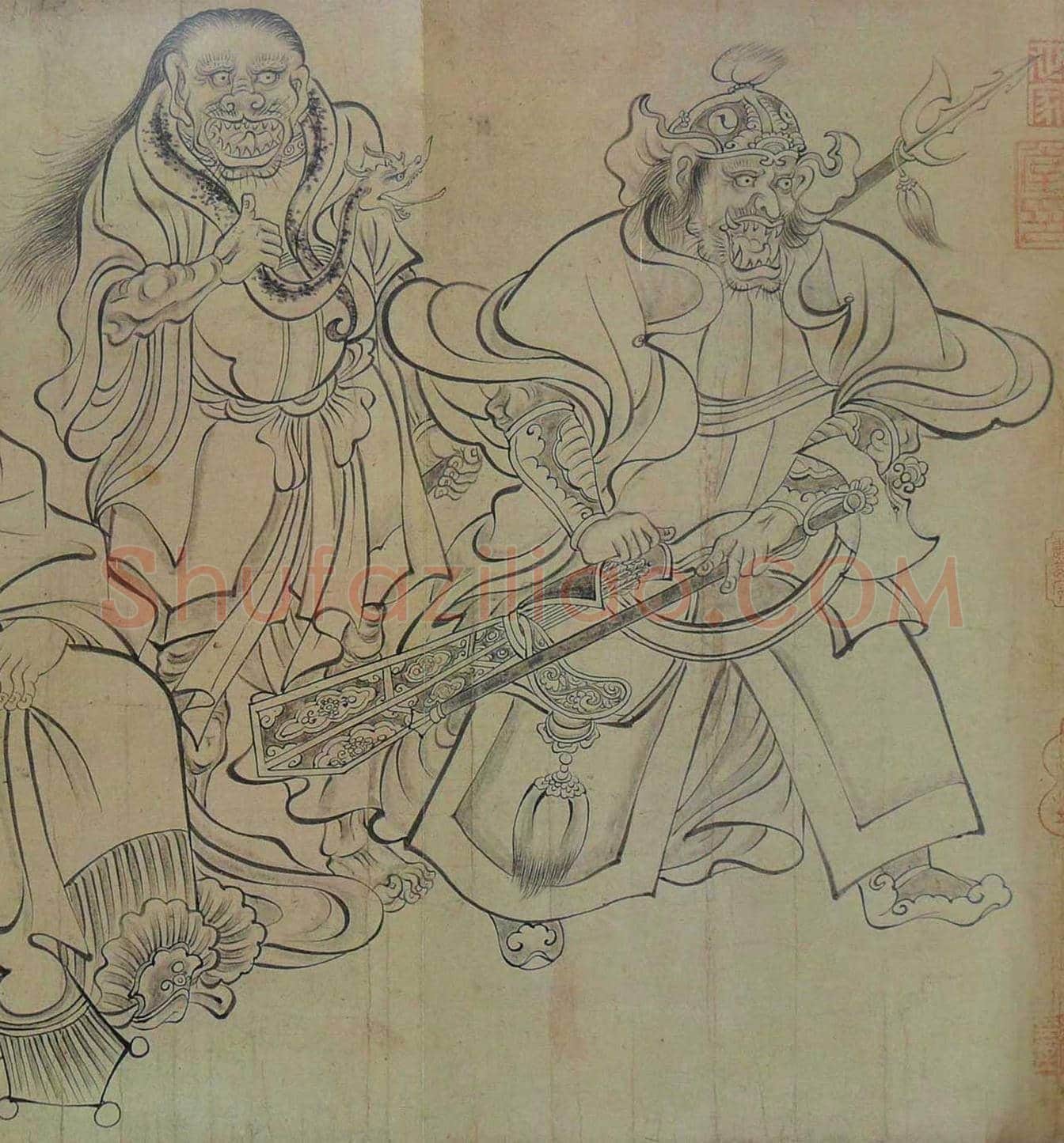 吴道子《天王送子图》欣赏 | 著名国画鉴赏