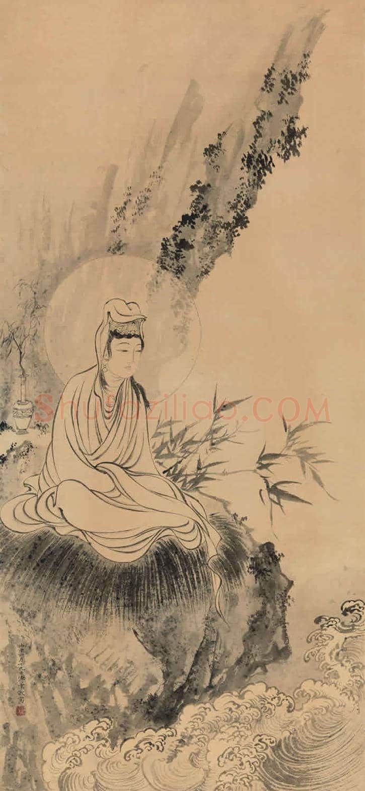溥儒笔下的观音,亦是对母亲感情的寄托 | 书画文摘