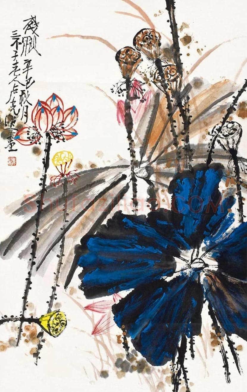 卢光照国画荷花作品欣赏 | 书画学堂