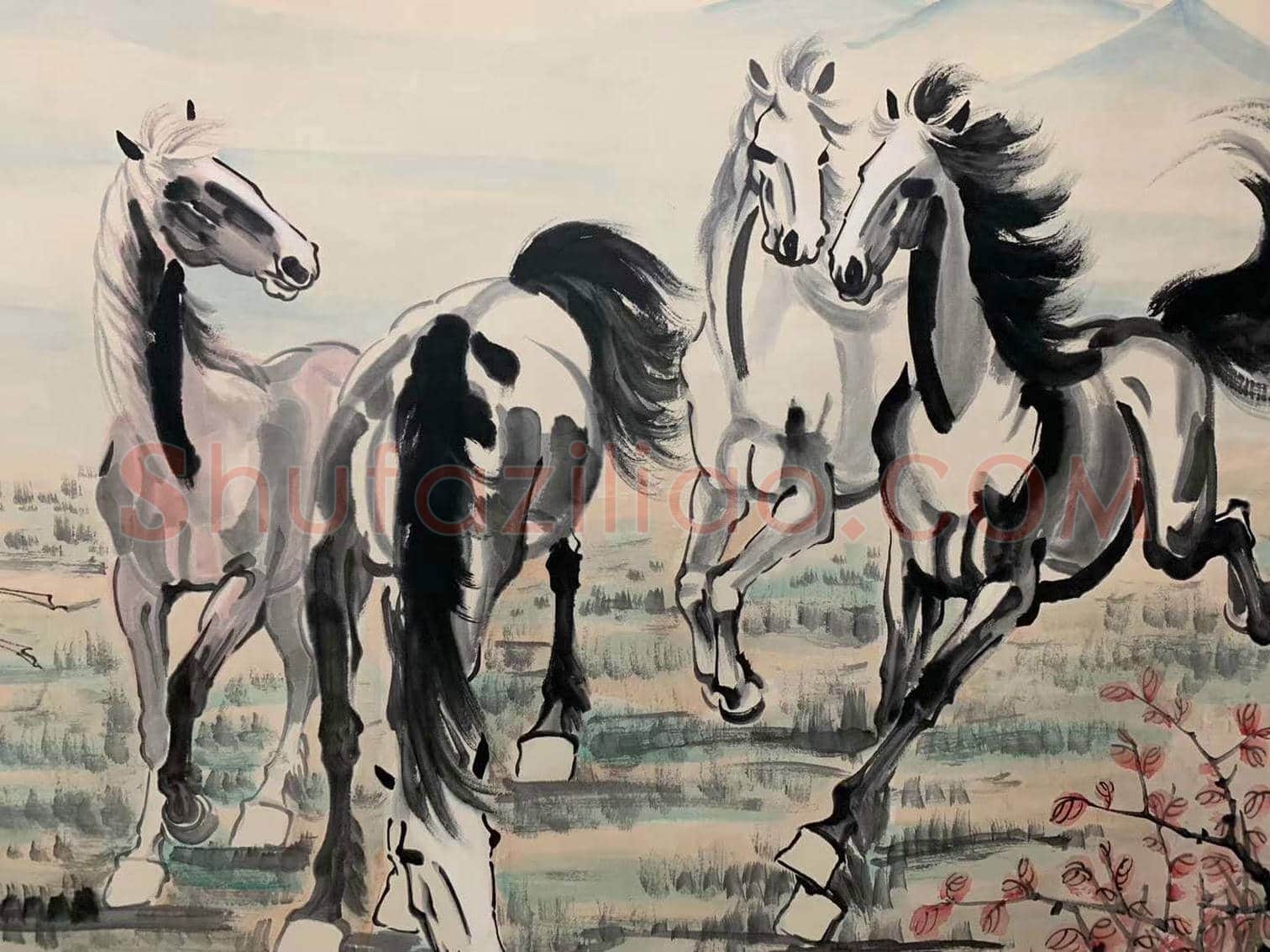 殿堂级绝珍巨作——徐悲鸿《钟馗群马图》 | 国画作品