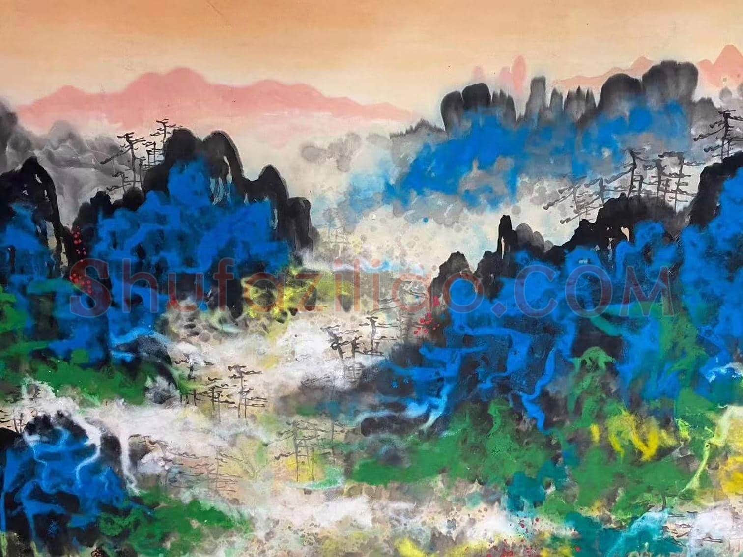 刘海粟《黄山清凉顶》,馆级巅峰巨制 | 国画欣赏