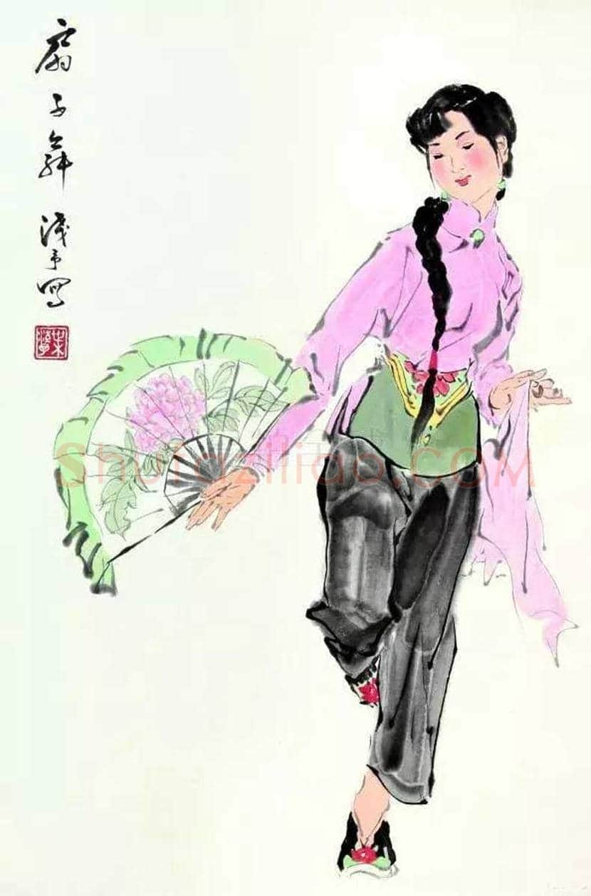 叶浅予舞蹈人物画欣赏 | 书画知识