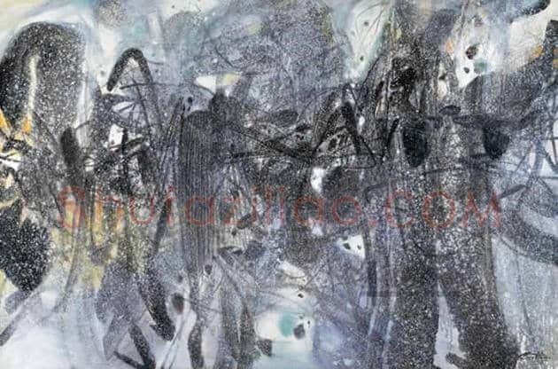 朱德群(1951-2004期间)作品欣赏 | 书画百科