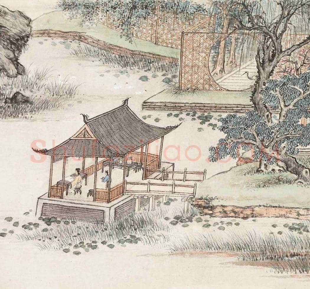 冯超然吴湖帆合作作品《春竹沁馆图》 图赏 | 传世国画作品