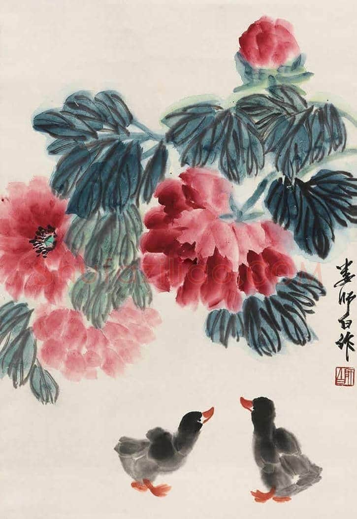 娄师白牡丹作品欣赏 | 书画学堂