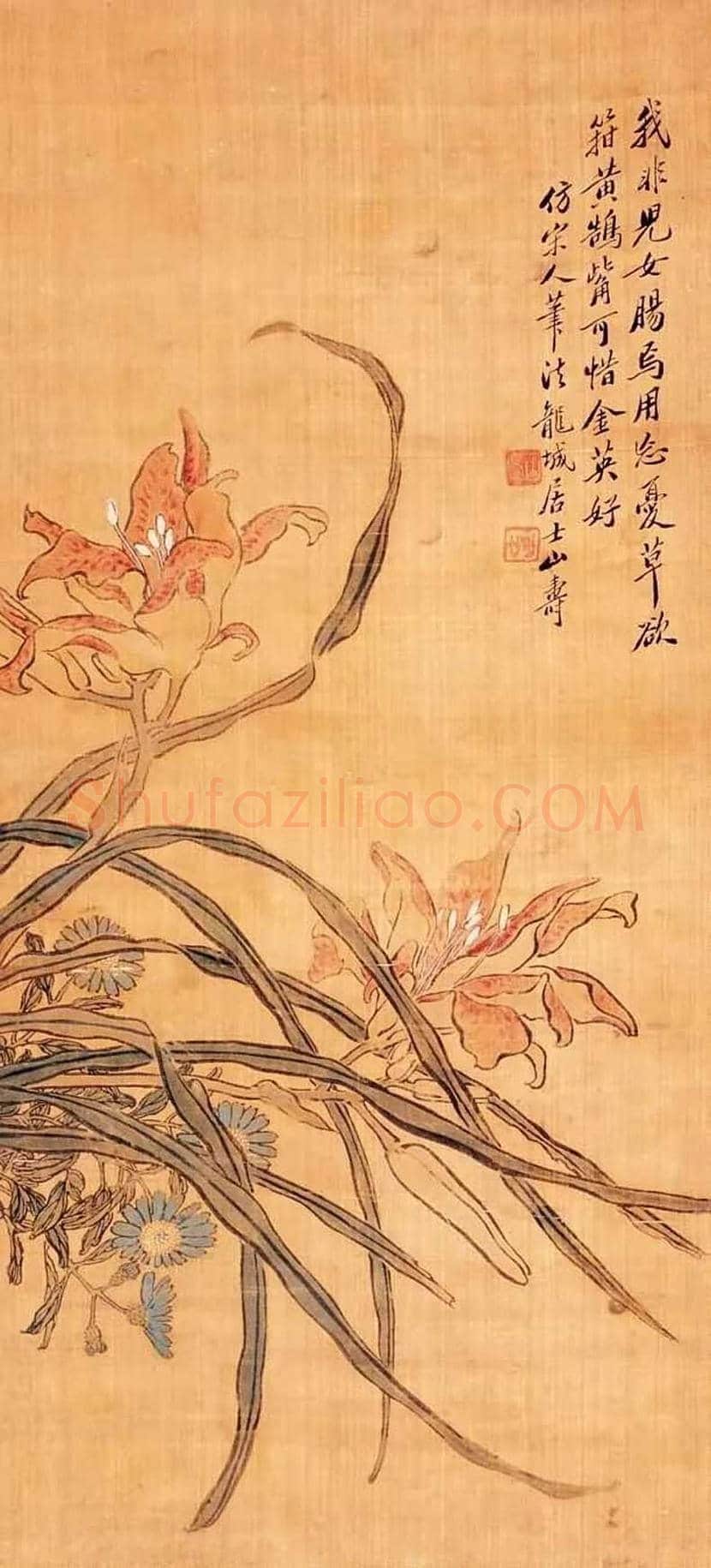 黄山寿花鸟画作欣赏 | 书画百科
