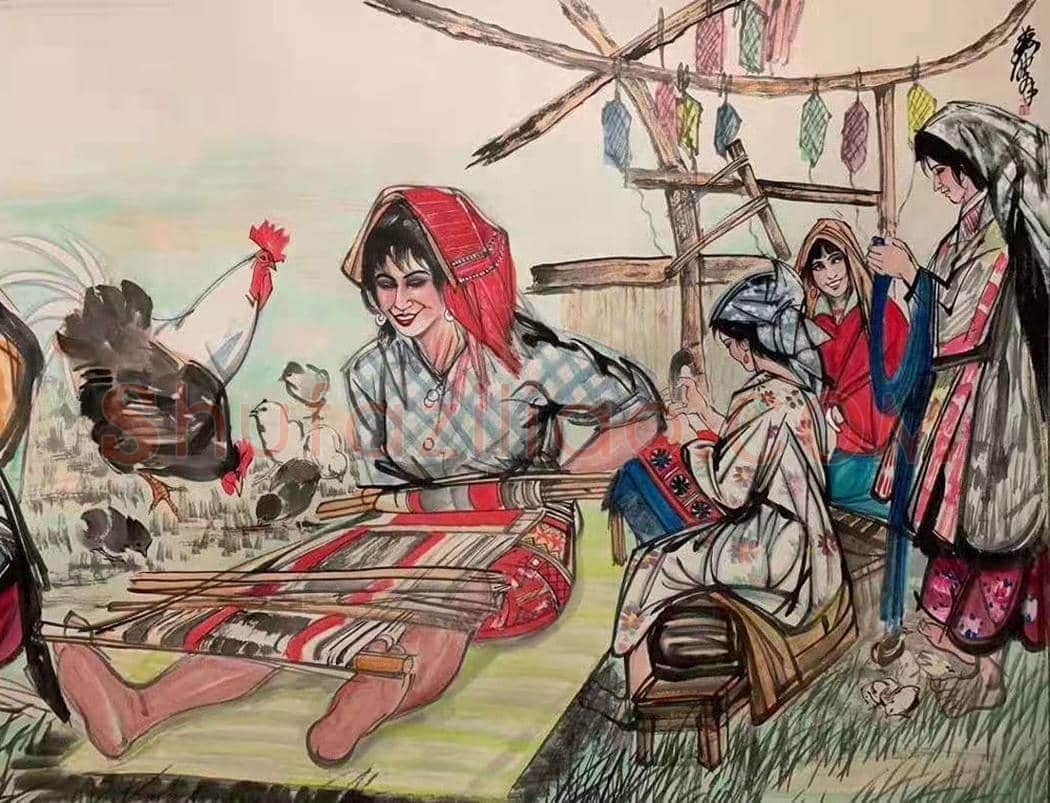 黄胄丈二匹边疆风情人物画,问鼎之作 | 国画赏析