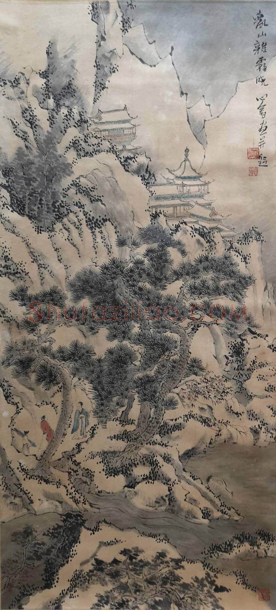 溥儒雪景山水《象山新霜晓》,空灵飘逸! | 国画赏析