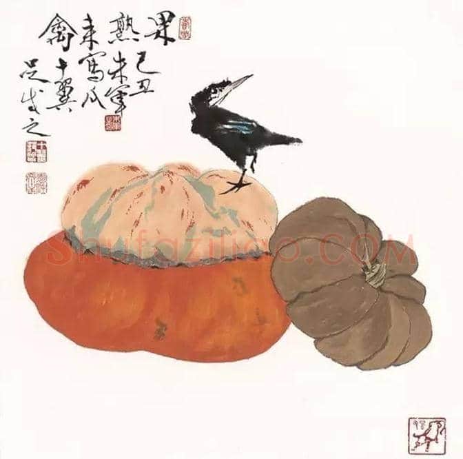 朱军、范曾合画的瓜果图十二幅 | 书画文摘