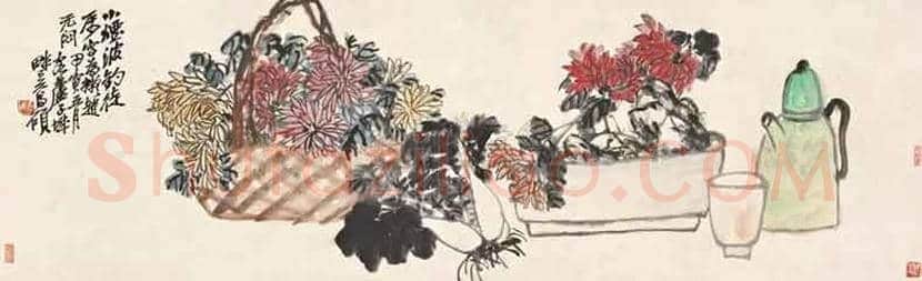 吴昌硕笔下的菊花 | 书画讲解