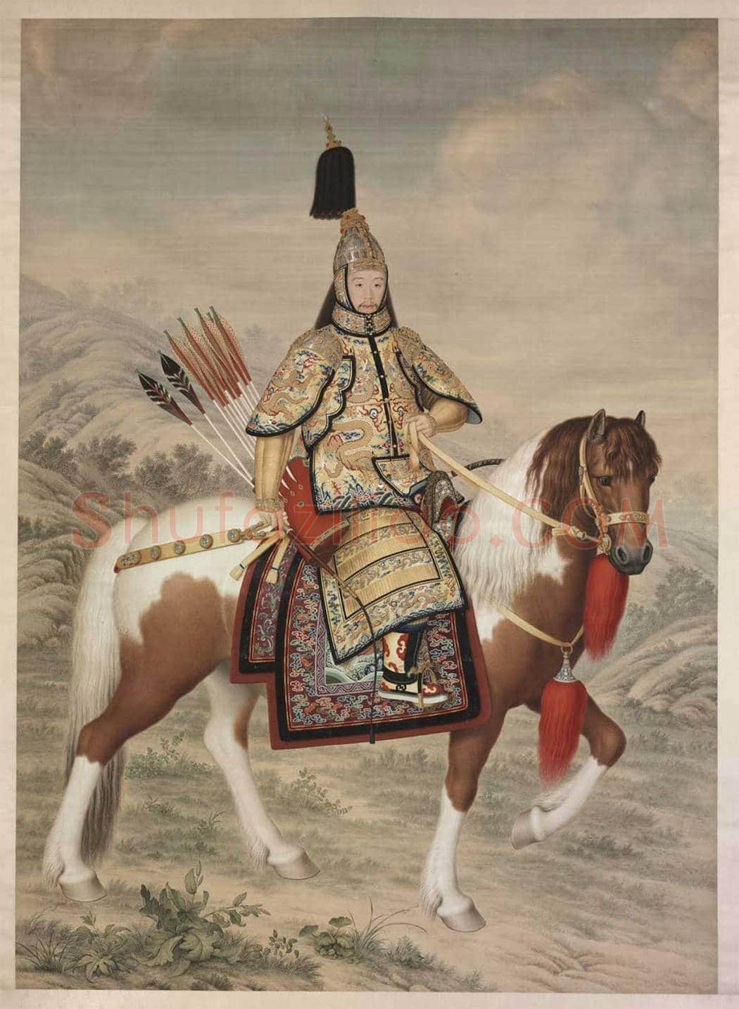 郎世宁《乾隆皇帝大阅图》欣赏 | 著名国画鉴赏