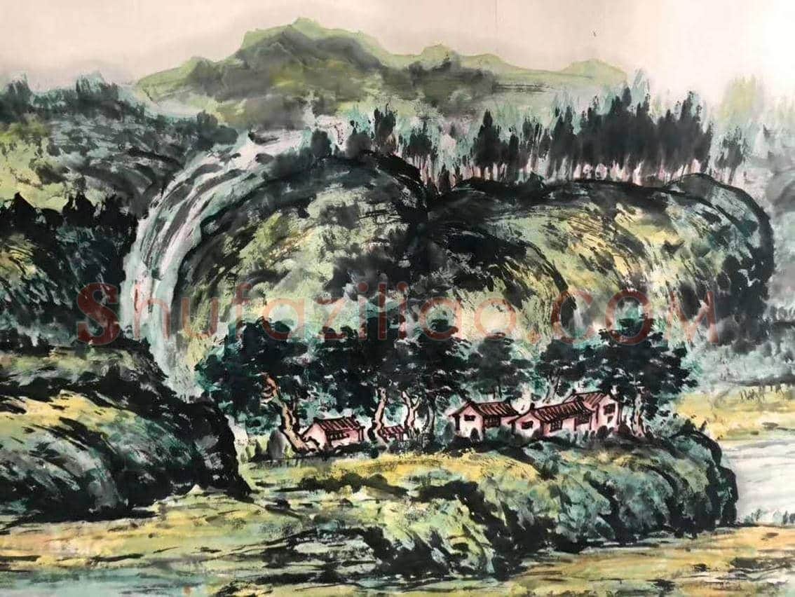 磅礴巨制——朱屺瞻《溪山信美》 | 国画欣赏