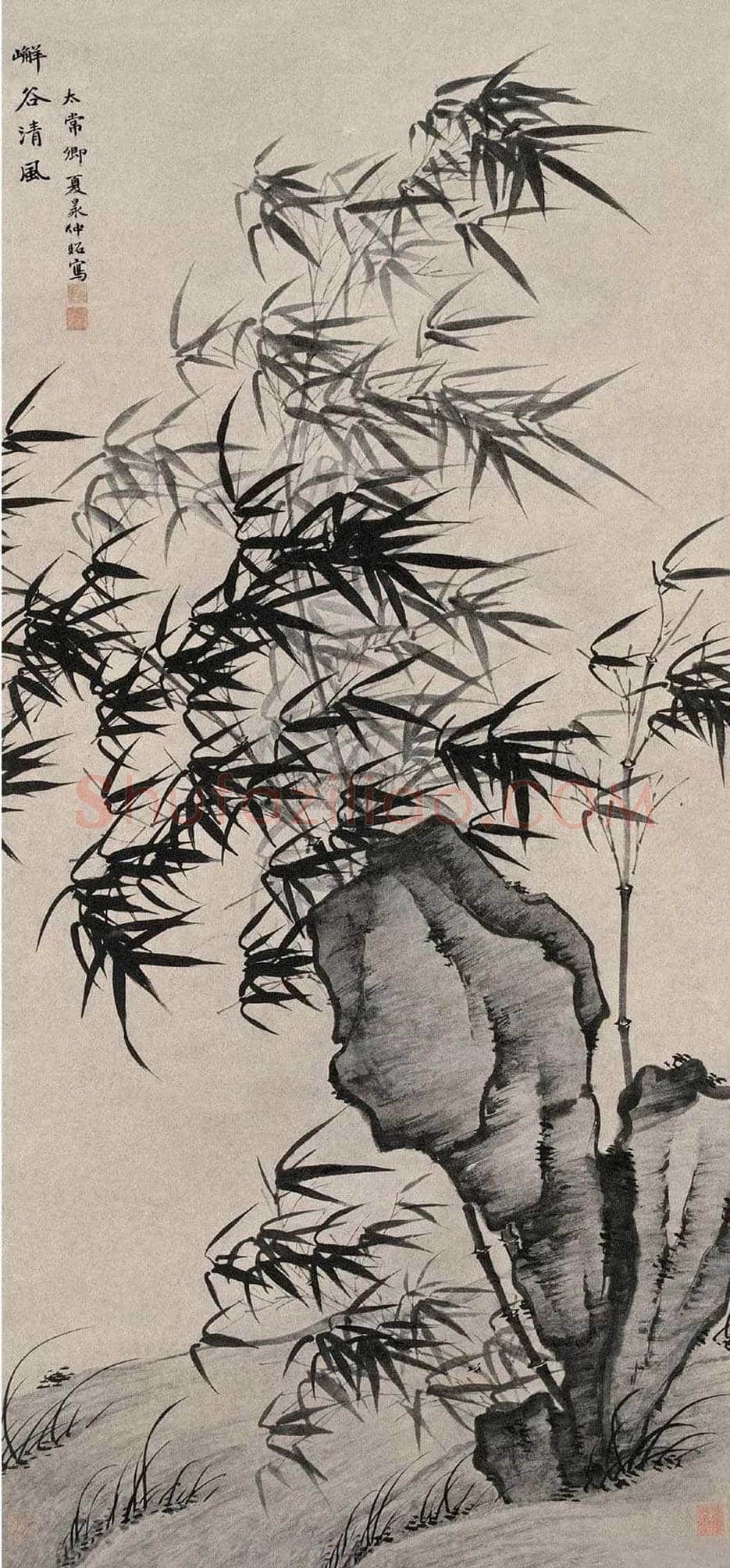 夏昶墨竹作品欣赏及拍卖价格 | 书画百科