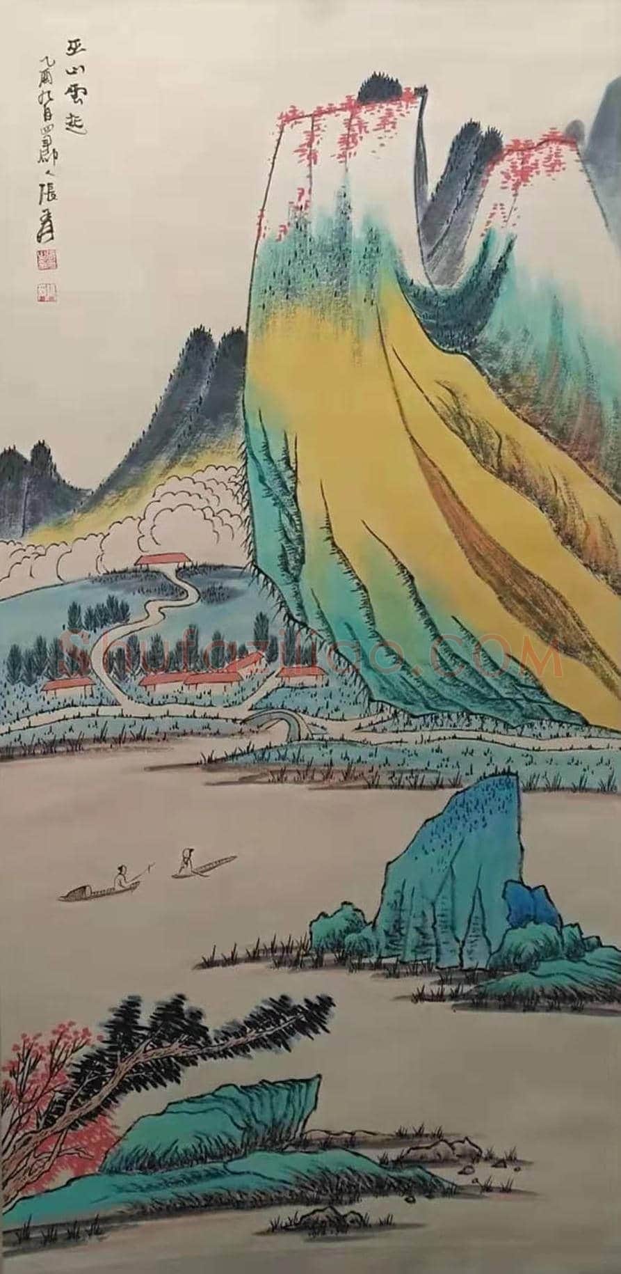 张大千作品《巫山云起》,有身临其境之感! | 国画赏析